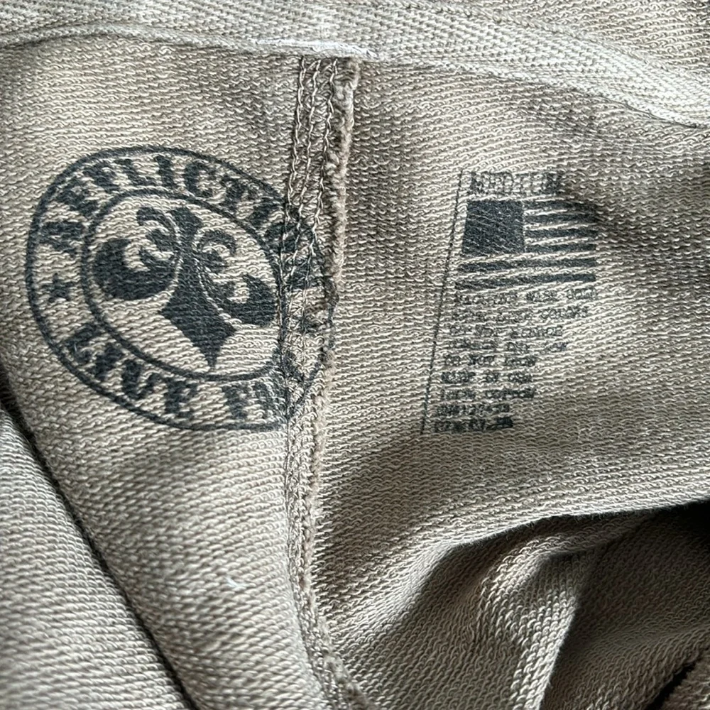 AFFLICTION Brown Zip Up Hooded Sweater Size Medium - Picture 7 of 8